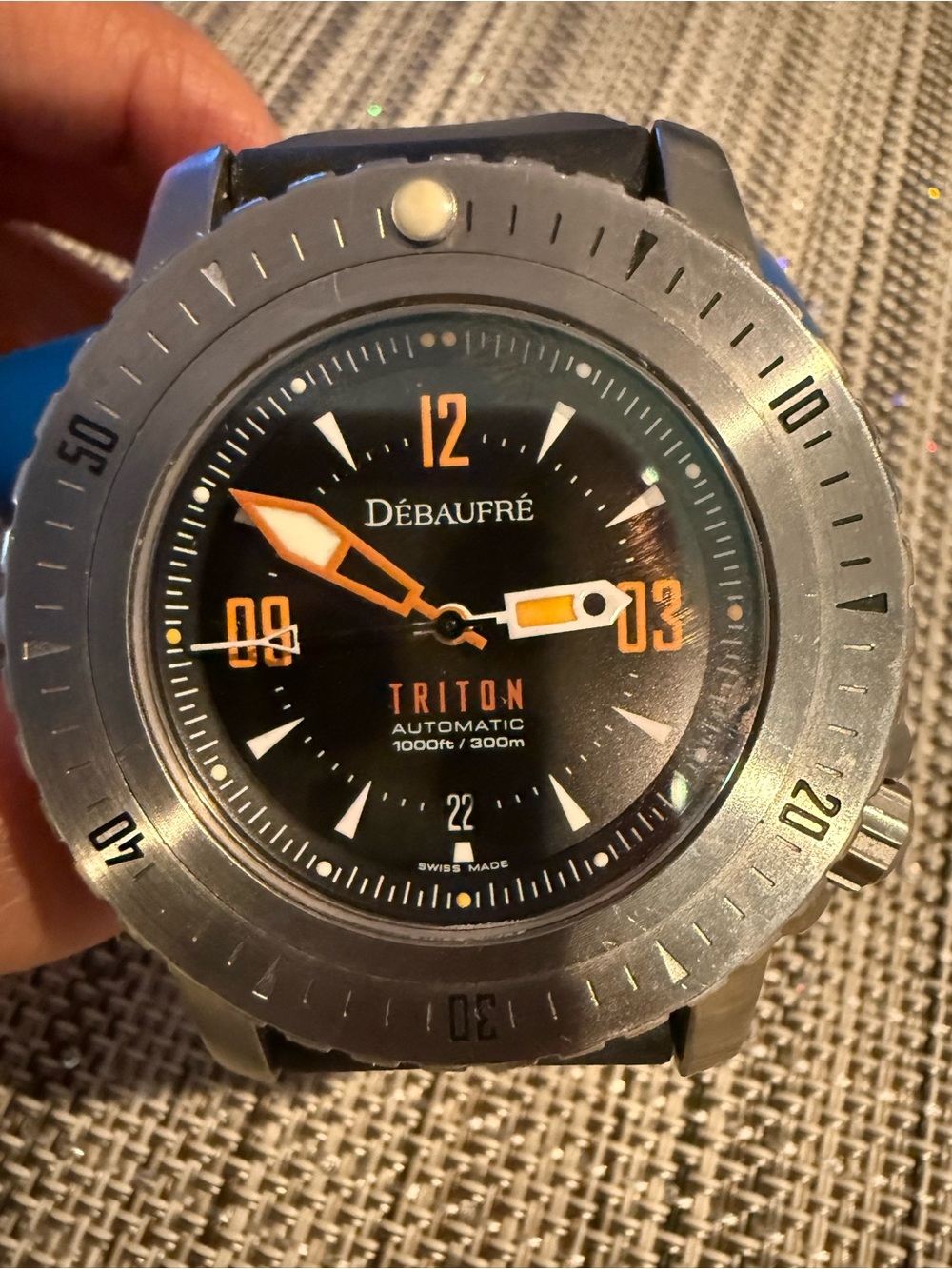 Rare Débaufré Triton 300M Swiss Automatic Diver Watch